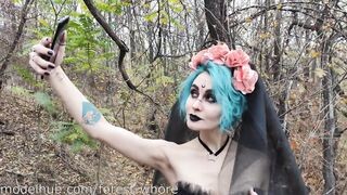 Halloween Cosplayes bige hátsó bejáratba kefélve