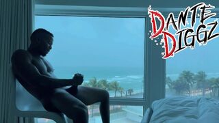 Hajnali gigászi hímvessző játék egy hurrikán közepén south beach-en